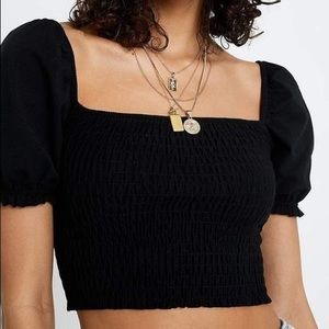 Urban Outfitters Smocked Crop Top